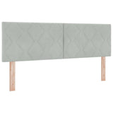 Headboard Height Adjustable Light grey 144 cm Velvet 42007248