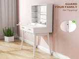 Elegant Dressing Table, with LED Mirror - White T3398P378101