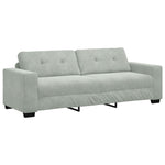 Sofa Set with Cushion 3 pcs Grey 221 x 78 x 80 cm Velvet 3324639
