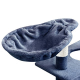 ZNTS Cat Tree with Sisal Scratching Posts 150 cm Dark Blue 170489