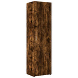 Slim Storage Cabinet Smoked Oak 50x42.5x225 cm Engineered Wood 3281305
