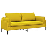 3-Seater Sofa 3-Seater Yellow 222 x 81 x 89 cm Velvet 42048649