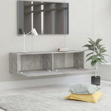 TV Cabinet Concrete Grey 120x30x30 cm Engineered Wood 801494