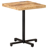 ZNTS Bistro Table Square 60x60x75 cm Rough Mango Wood 320264