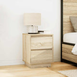 ZNTS Bedside Cabinet with LED Lights Sonoma Oak 38x34x50 cm 861287