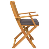 Folding Chair 4 pcs Grey 49 x 57.5 x 92cm Solid Acacia wood 3329124