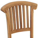 ZNTS Garden Chairs 2 pcs Solid Teak Wood 49433