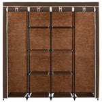 Wardrobe with 4 Compartments Brown 175x45x170 cm 282446