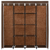 Wardrobe with 4 Compartments Brown 175x45x170 cm 282446