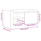 Coffee Table White 100x50x50 cm Engineered Wood 848360