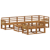 Outdoor Sofa Set 9 pcs Natural Solid Acacia Wood 3385335