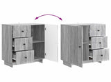 Sideboard Grey Sonoma 66 x 34.5 x 90 cm Engineered Wood 893941