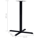 Bistro Table Leg Black 76x76x107 cm Cast Iron 325432