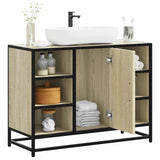 Bathroom Sink Cabinet Sonoma Oak 80x33x60 cm Engineered Wood 849290