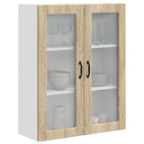 Wall Glass Cabinet PORTO Sonoma Oak 80 x 31 x 100 cm 885507