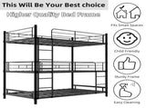 Black three-layer reinforced iron high and low beds, three person metal bed frame, W3987P434165