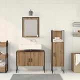 Bathroom Furniture Set with Door 3 pcs Brown 33 x 33 x 102.5 cm 3334375
