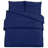 Duvet Cover Set Navy Blue 220x240 cm Cotton 136147