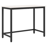Table White 100 x 50 x 77 cm Engineered Wood and Steel 873793