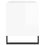 Record Cabinet High Gloss White 85x38x48 cm Engineered Wood 831710