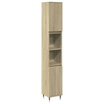 ZNTS 3 Piece Bathroom Furniture Set Sonoma Oak Engineered Wood 3307679