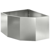 Corner Planter Silver 60 x 60 x 35 cm Galvanised steel 883645