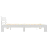 Bed Frame without Mattress White 160x200cm Solid Wood Pine 283158