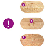 Table Top 80x40x4 cm Solid Wood Oak Oval 4009065