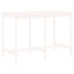 7 Piece Garden Bar Set White Solid Wood Pine 3157782