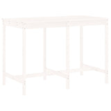 7 Piece Garden Bar Set White Solid Wood Pine 3157782