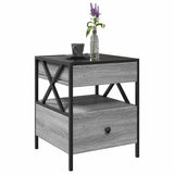 Coffee Table with Infinity LED Grey Sonoma 40x40x51 cm 847720