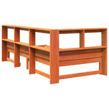 Bookcase Bed without Mattress Wax Brown 75x190 cm Solid Wood Pine 3324343