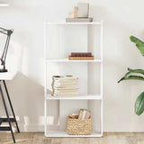 Bookcase 3-Tier White 60x30x120 cm Engineered Wood 860265