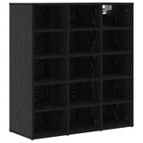 Shoe Cabinet Black Oak 77.5 x 30 x 83.5 cm Engineered Wood 875217