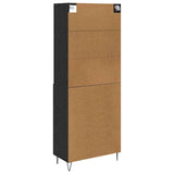 Highboard with Drawer 2 pcs Black Oak Engineered Wood 3416107