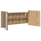 LED Mirror Cabinet Artisan Oak 100 x 12 x 45 cm Engineered Wood 875043