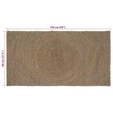 Area Rugs Grey 80 x 150 cm Jute 42010534
