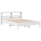 Bed Frame without Mattress White 140x190 cm Solid Wood Pine 3306160