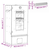 Cold Smoker with Smoker Tube 44.5 x 29 x 83 cm Galvanised steel 3443027