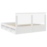 Bed Frame with Headboard White 180 x 200 cm Solid Pine Wood 3410974