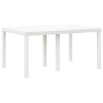 ZNTS Outdoor Table White Polypropylene Medium Durable Patio Table 871686