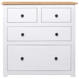 Sideboard White and natural wood Solid pine wood Medium Storage 282657
