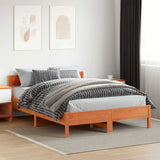 Bed Frame without Mattress Wax Brown 140x200 cm Solid Wood Pine 842753