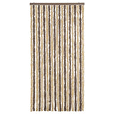 Fly Curtain Dark Brown and Beige 90x200 cm Chenille 377355