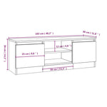 ZNTS TV Cabinet with Door Brown Oak 102x30x36 cm 823357