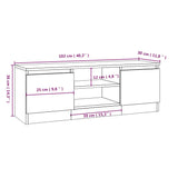 ZNTS TV Cabinet with Door Brown Oak 102x30x36 cm 823357