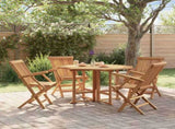Outdoor Dining Set Natural Teak Solid Teak wood Medium Foldable 3096575