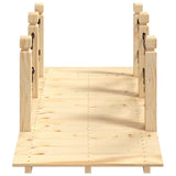 Garden Bridge with Chain Railings 150x67x56cm Solid Wood Spruce 363357