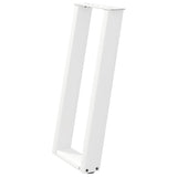 ZNTS Console Table Legs U-Shaped 2 pcs White 38x cm Steel 4012781