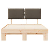 Bed Frame with Upholstered Headboard Taupe 160 x 200 cm 877267